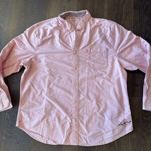 Margaritaville Button Down Shirt Pink Long Sleeve Casual Men’s XL